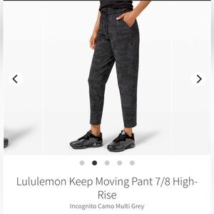Lululemon Keep Moving Pants 7/8